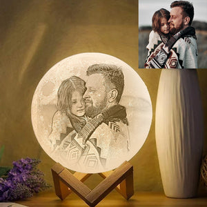 For Dad Personalized Moonlight Lamp With Photo