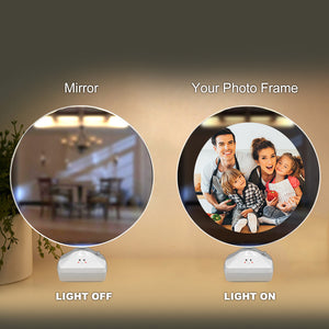 Magic Personalized Family Photo Night Lamp, Two Ways - Mirror and Night Light