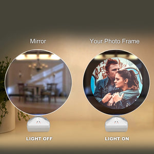 Magic Personalized Photo Night Lamp Two Ways - Mirror and Night Light