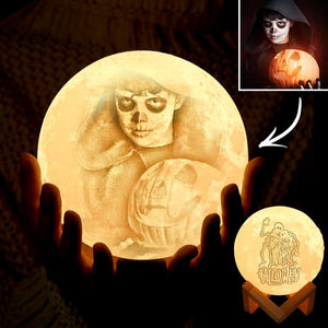 Halloween  Skeleton Lamp Custom Photo Lamp 3D Printed Lamp 2 Colors