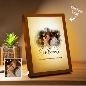 Custom Vintage Photo Lamp Personalized Text Light Valentine's Day Gifts For Her - photomoonlamp