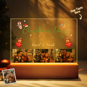 Christmas Day Personalized Photo Night Light Custom Name Couple Gifts - photomoonlamp
