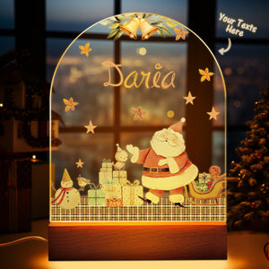 Custom Santa Name Night Light Personalized Baby Bedside Snowman Gift Night Light Christmas Gifts - photomoonlamp