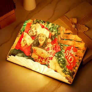 Custom Photo Book Lamp Christmas Gifts Personalized Home Decor - photomoonlamp