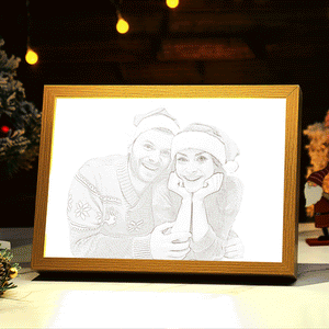 Personalized Photo LED Light Art Frame Custom Home Decorative Gift for Couples Christmas Gift - photomoonlamp