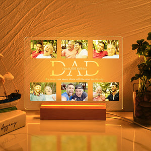 Custom Photo Night Lamp Personalized Acrylic LED Night Light with Text Father's Day Gifts For Him - photomoonlamp