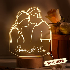 Personalized 3D Acrylic LED Night Light With Custom Name