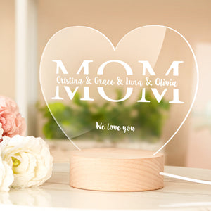 Gift For Mommy Custom Night Light For MUm Personalized Gift for Mom
