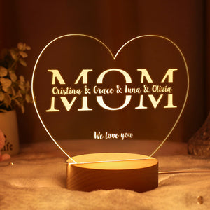 Mother's Day gift Night Light for Mommy Personalized Gift for Mum Custom Mum Present