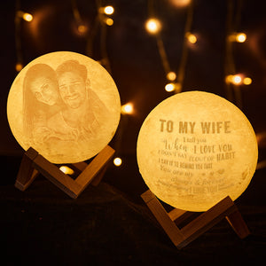 Customised Moon Lamp with Touch Control To My Wife Anniversary Gift For Wife