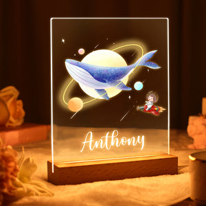 Personalized Night Led Lamp Whale Kids Bedroom Decor Night Lights for Babys