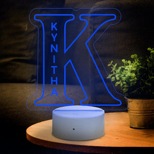 Custom Name Sign Letter K Lamp Personalized Night Light Anniversary Gifts for Him LED Alphabet with Text