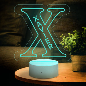 for Girlfriend Custom Up Letter X Name Sign Lamp Personalized Night Light LED Alphabet Engraved