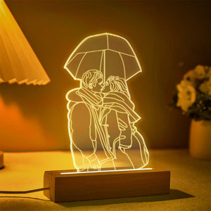 Personalized 3D Photo Night Light Custom Lamp 7 Colors Acrylic Night Light Anniversary Gifts - photomoonlamp