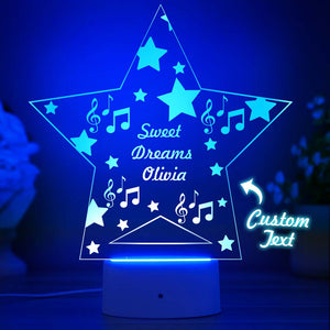 Custom Star Acrylic Night Light Newborn Gifts Children's Lights