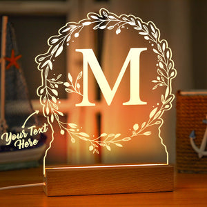 Custom Alphabet Acrylic Night Light Personalized Letter Lamp Desk Lamp Pet Gift