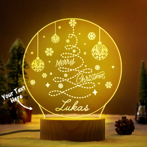 Personalized Christmas Tree Led Lamp For Family With Name Gift For Friends - photomoonlamp