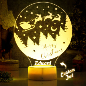 Merry Christmas LED Night Lamp Personalized Name Sign For Kids Christmas Gift - photomoonlamp