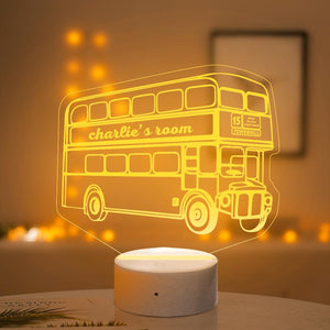 Personalized London Bus Night Light Routemaster Night Lamp Childrens Prints