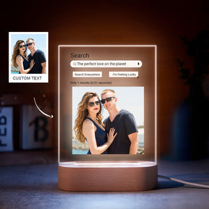 Custom Photo Google Search Colorful Lamp Acrylic 3D Printed Night Light Proposal Anniversary Day Gift - photomoonlamp
