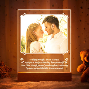 Personalized Photo Acrylic Led Night Light I See You Valentine's Gifts