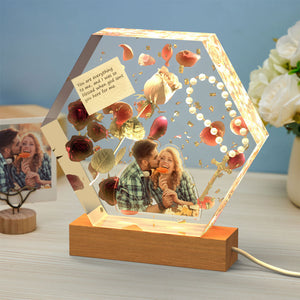 Custom Photo Engraved Night Light Love Commemoration Epoxy Gifts - photomoonlamp