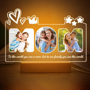 Custom Acrylic Night Light Personalized Mom Photo Lamp Gifts for Mother's Day - photomoonlamp