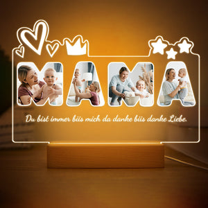 Custom Photo Night Light Personalized Mama Lamp Gifts for Mother's Day - photomoonlamp