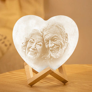 Gifts for Couple Custom Photo Heart Lamp Personalized Anniversary Gift Night Light 3D Printed for Wife