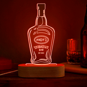 Personalized Wine Night Light 7 Colors Acrylic 3D Lamp Father's Day Gifts - photomoonlamp