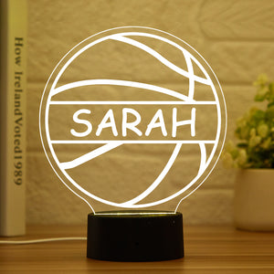 Custom Night Lights Personalized Name Lamps SARAH Ball Shape Lamps Memorial Gifts for Lover