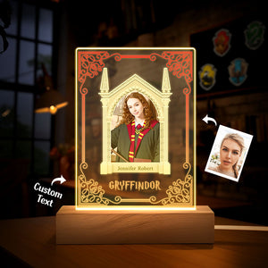 Custom Photo Plaque Harry Potter Gryffindor House Student Personalized Face Portrait Lamp - photomoonlamp