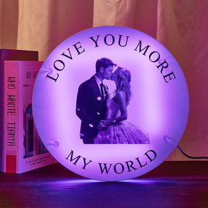 Custom Photo LED Night Light Home Decor Wedding Anniversary Gifts for Him or Her - photomoonlamp