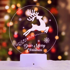 Custom Deer Night Light Personalized LED Name Lamp Christmas Decoration