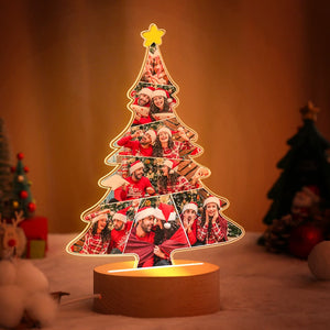 Personalized LED Christmas Tree Lamp Custom Photo Acrylic Night Light