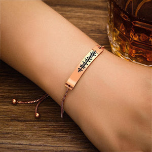 Custom Music Code Bracelet Personalized Bracelet Silver