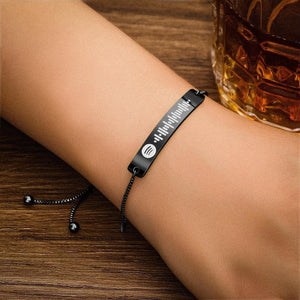 Custom Spotify Code Bracelet With Spotify Song Playlist Personalized Bracelet Silver