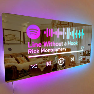 Scannable Spotify Code Mirror Light Marquee Gift - photomoonlamp