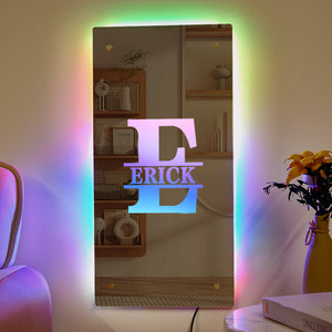 Custom Letter Wall Mirror Monogram Family Gift - photomoonlamp