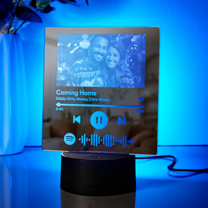Custom Scannable Spotify Code Mirror Lamp Colorful Gift - photomoonlamp
