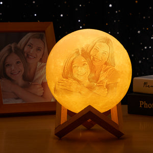 Custom Photo Moon Lamp Picture Light Mother and Baby Engraved